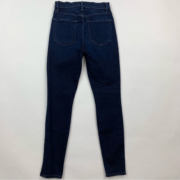 Frame Denim All High Rise Skinny Jeans with Asymmetric Slit Hem Sz 27 - Picture 6 of 11